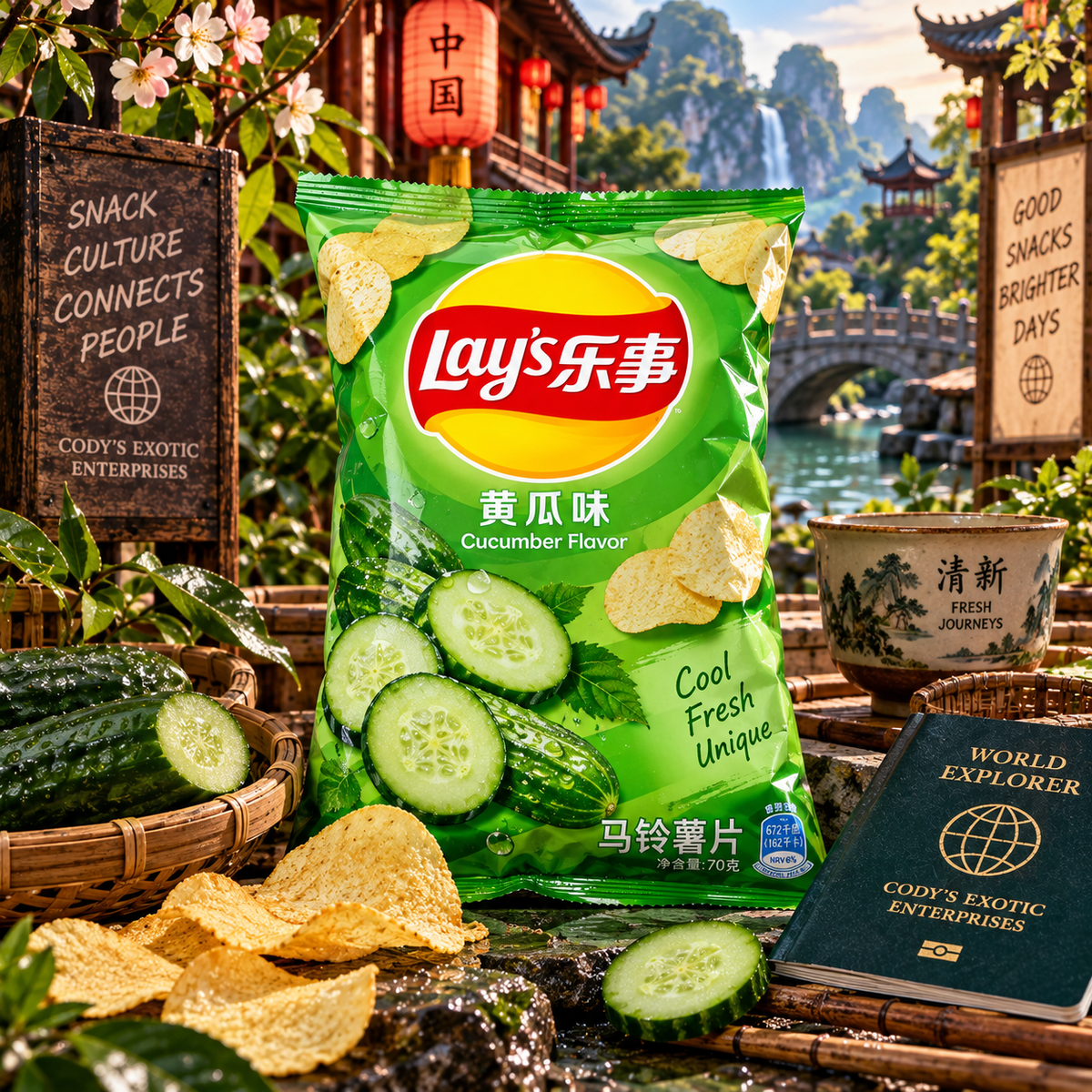 Lay's China Cucumber Flavor Potato Chips
