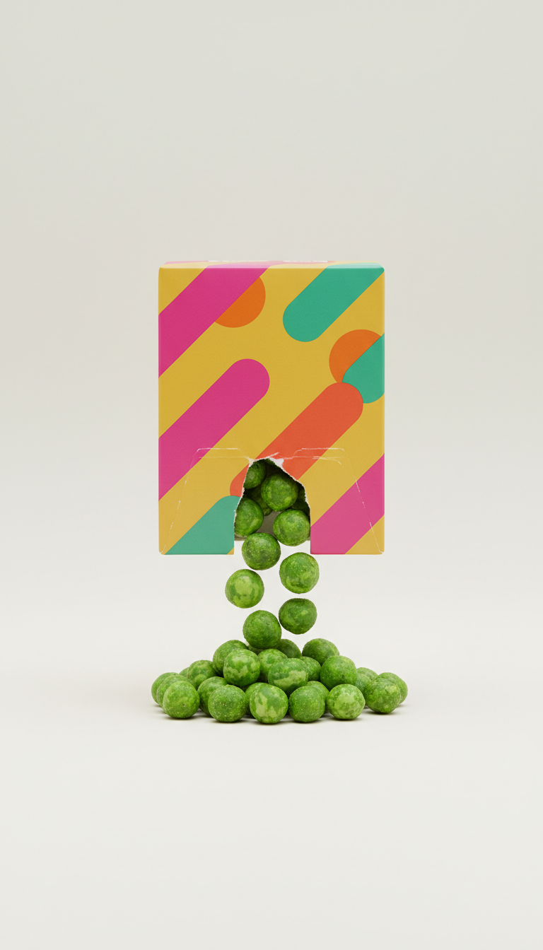 Japanese wasabi pea crunchers