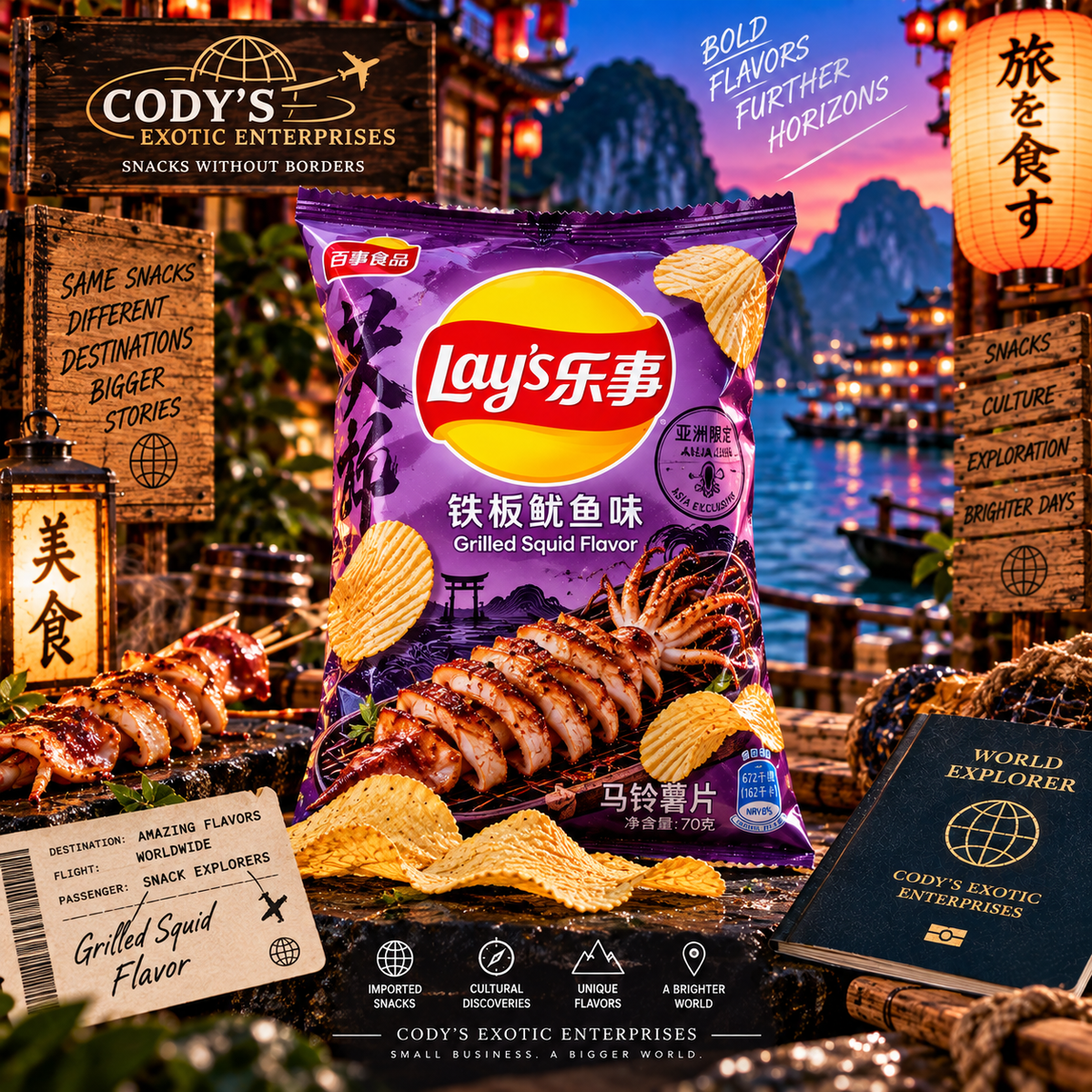 Lay's China Grilled Squid Flavor Potato Chips