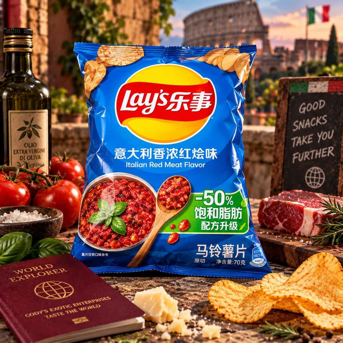 Lay's China Italian Red Meat Flavor Potato Chips