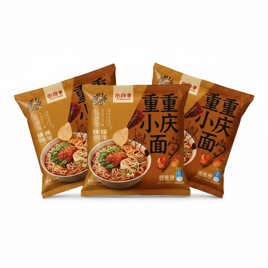 Chongqing Instant Noodles Second Variety 3-Pack — individual ramen packets